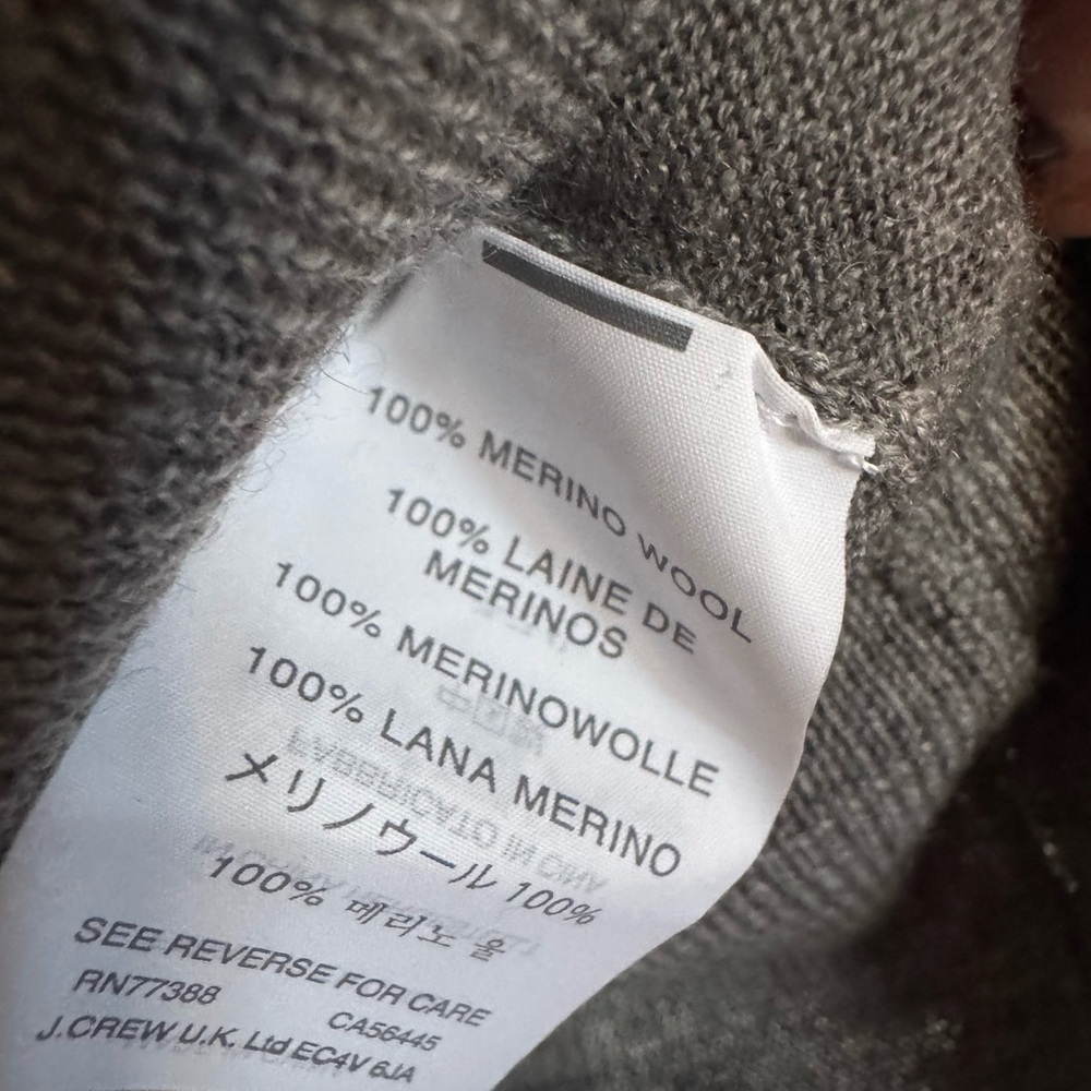 J Crew Merino Wool V-Neck Sweater - Picture 4 of 5